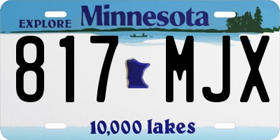 MN license plate 817MJX