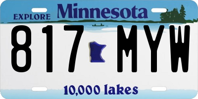 MN license plate 817MYW