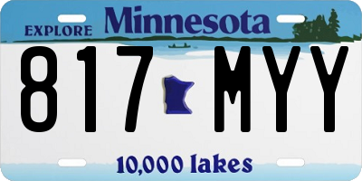 MN license plate 817MYY