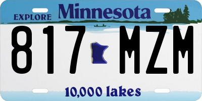 MN license plate 817MZM