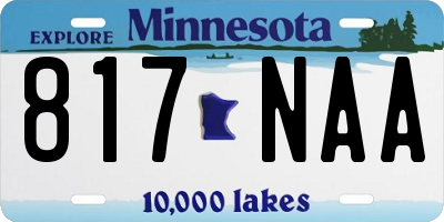 MN license plate 817NAA