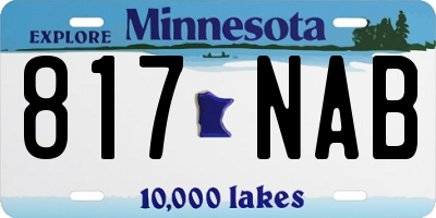 MN license plate 817NAB