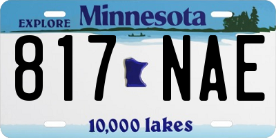 MN license plate 817NAE