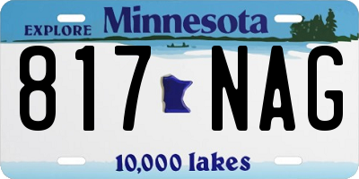 MN license plate 817NAG