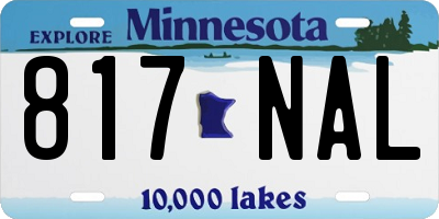 MN license plate 817NAL