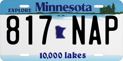 MN license plate 817NAP
