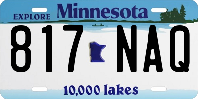 MN license plate 817NAQ
