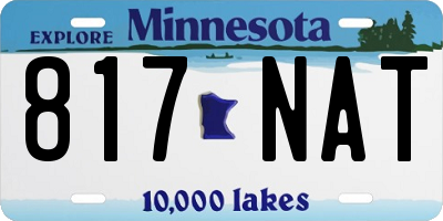 MN license plate 817NAT