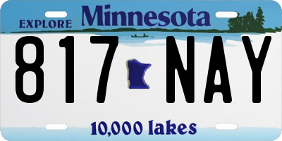 MN license plate 817NAY