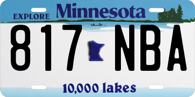MN license plate 817NBA