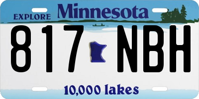 MN license plate 817NBH