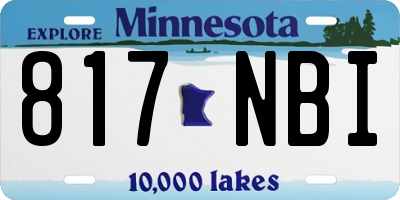 MN license plate 817NBI