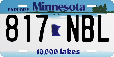 MN license plate 817NBL