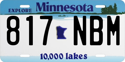 MN license plate 817NBM