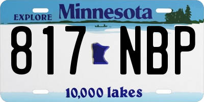 MN license plate 817NBP
