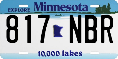MN license plate 817NBR