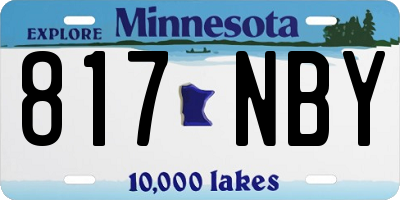 MN license plate 817NBY