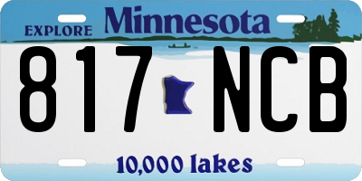 MN license plate 817NCB