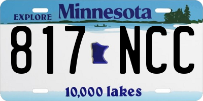 MN license plate 817NCC