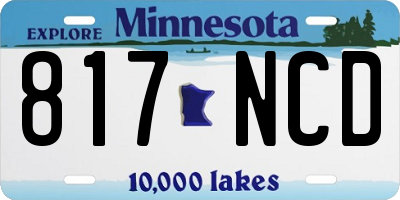 MN license plate 817NCD