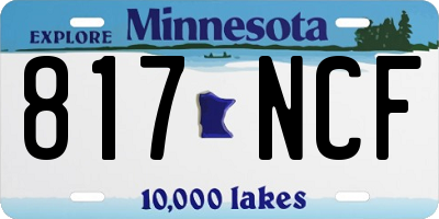 MN license plate 817NCF