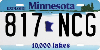 MN license plate 817NCG