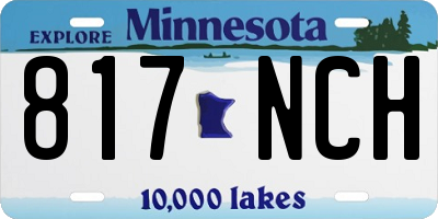 MN license plate 817NCH