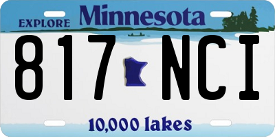 MN license plate 817NCI