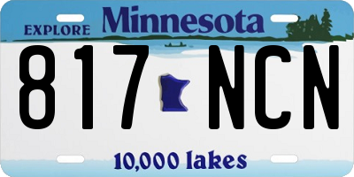 MN license plate 817NCN