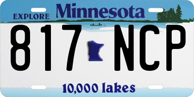 MN license plate 817NCP