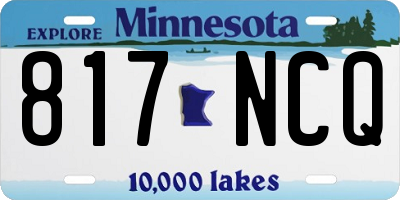 MN license plate 817NCQ