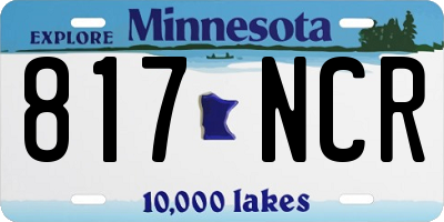MN license plate 817NCR
