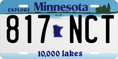 MN license plate 817NCT