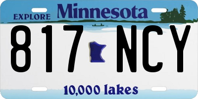 MN license plate 817NCY