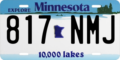 MN license plate 817NMJ