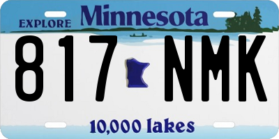 MN license plate 817NMK