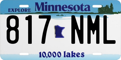 MN license plate 817NML