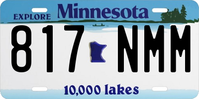 MN license plate 817NMM