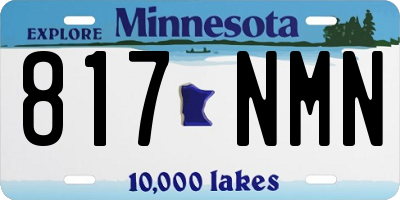 MN license plate 817NMN