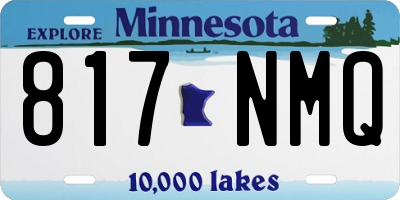 MN license plate 817NMQ