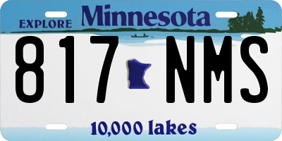 MN license plate 817NMS