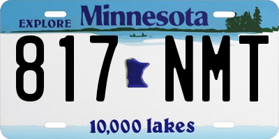 MN license plate 817NMT