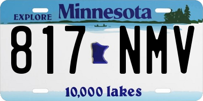 MN license plate 817NMV