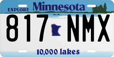 MN license plate 817NMX