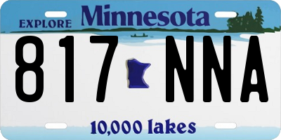 MN license plate 817NNA