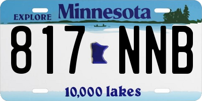 MN license plate 817NNB