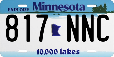 MN license plate 817NNC