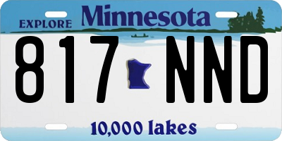 MN license plate 817NND