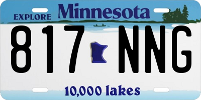 MN license plate 817NNG