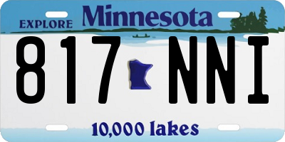 MN license plate 817NNI